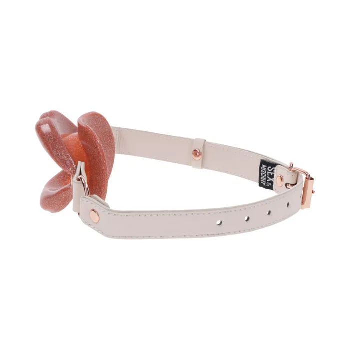 Female Sex Toys Sportsheets Peaches n Cream Silicone Lips Open Mouth Gag