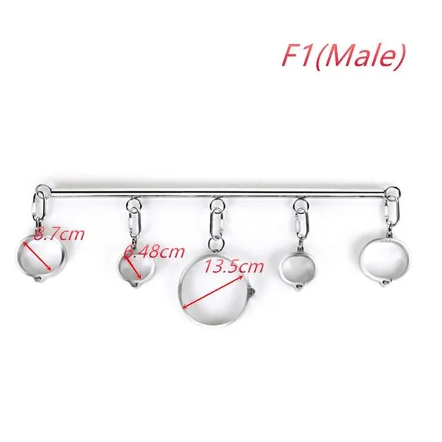 House of Dasein Couples Spreader Bars Metal Spreader Bar Cuffs Collar Bondage Restraint Kits Slave Shackles Set Bdsm