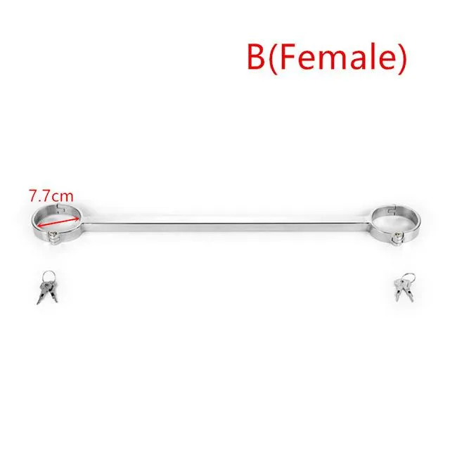 House of Dasein Couples Spreader Bars Metal Spreader Bar Cuffs Collar Bondage Restraint Kits Slave Shackles Set Bdsm