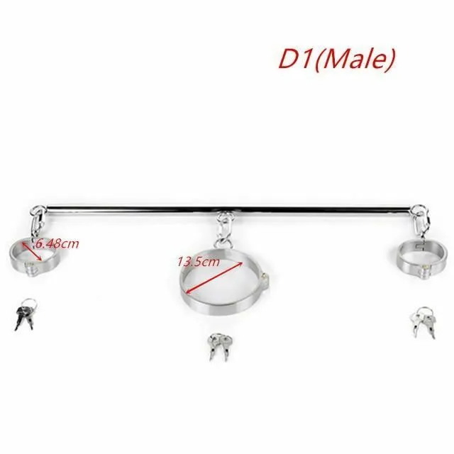 House of Dasein Couples Spreader Bars Metal Spreader Bar Cuffs Collar Bondage Restraint Kits Slave Shackles Set Bdsm
