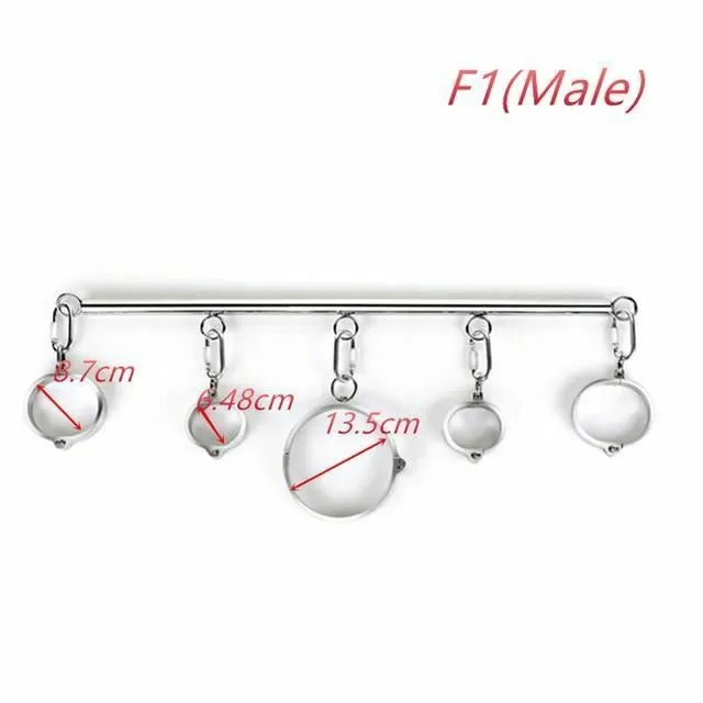 House of Dasein Couples Spreader Bars Metal Spreader Bar Cuffs Collar Bondage Restraint Kits Slave Shackles Set Bdsm