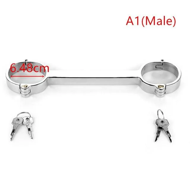 House of Dasein Couples Spreader Bars Metal Spreader Bar Cuffs Collar Bondage Restraint Kits Slave Shackles Set Bdsm