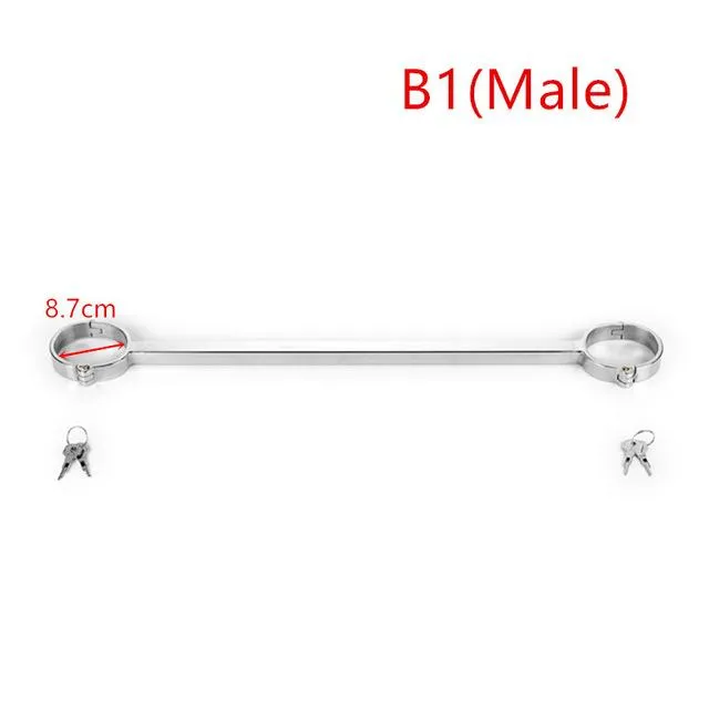 House of Dasein Couples Spreader Bars Metal Spreader Bar Cuffs Collar Bondage Restraint Kits Slave Shackles Set Bdsm