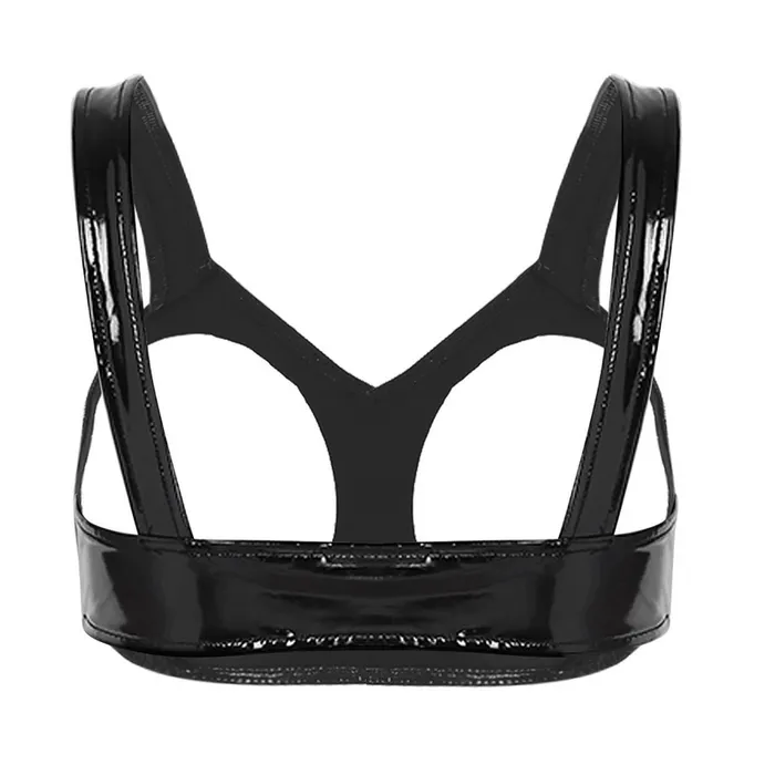 Female Sex Toys Sexy Clubwear Wet Look Womens Mini Bra Open Cup Underwear Hollow Out Female Bra EVEs SECRETS