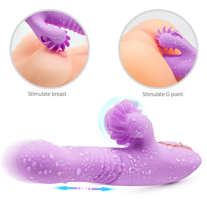 JazzToy Female Sex Toys Thrusting Clitoral Rabbit Vibrator