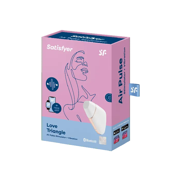 Vibrators Satisfyer Satisfyer App Enabled Love Triangle Air Pulse Stimulator