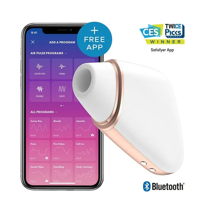 Vibrators Satisfyer Satisfyer App Enabled Love Triangle Air Pulse Stimulator