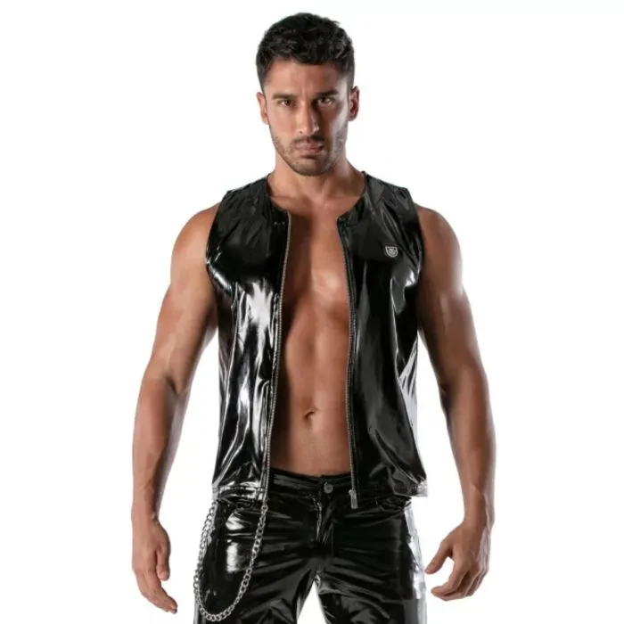 TOF Paris Vinyl Zipped Tank Top Black TOF Paris Anal