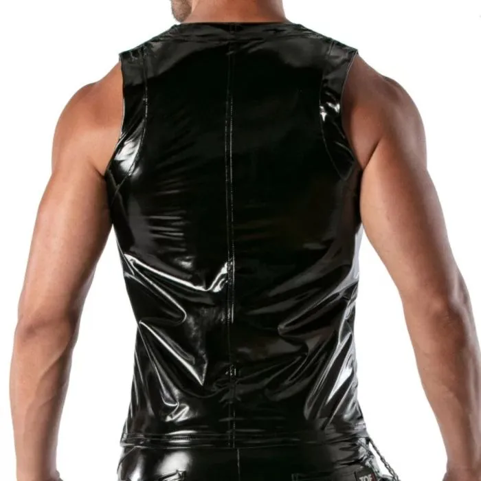TOF Paris Vinyl Zipped Tank Top Black TOF Paris Anal