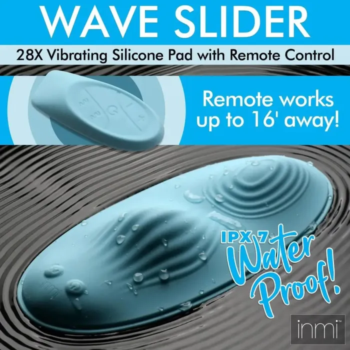 Female Sex Toys inmi 28x Wave Slider Vibrating Silicone Pad With Remote