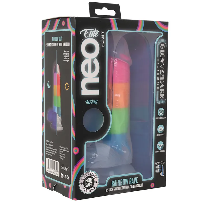 Neo Elite Rainbow Rave 65 Inch Dildo Blush Anal