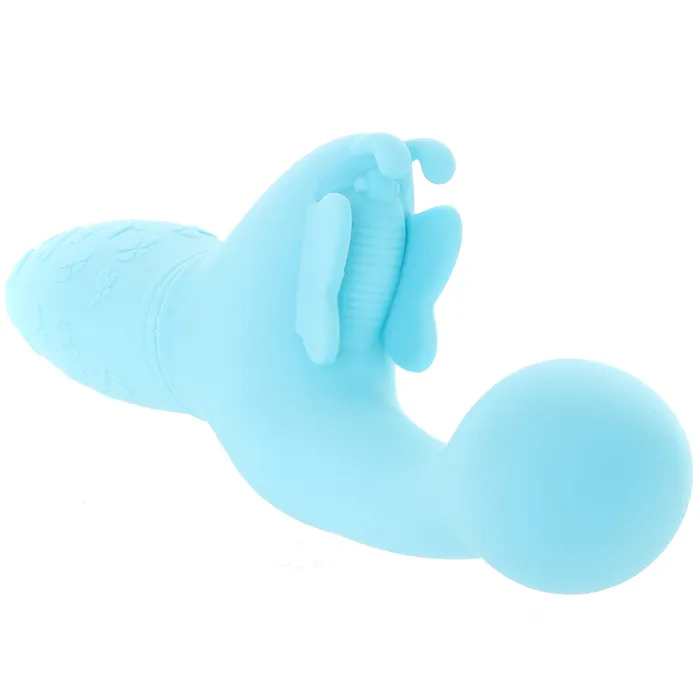 Vibrators CalExotics Rechargeable Butterfly Kiss Vibrator in Blue Vibrators CalExotics Rechargeable Butterfly Kiss Vibrator in Blue