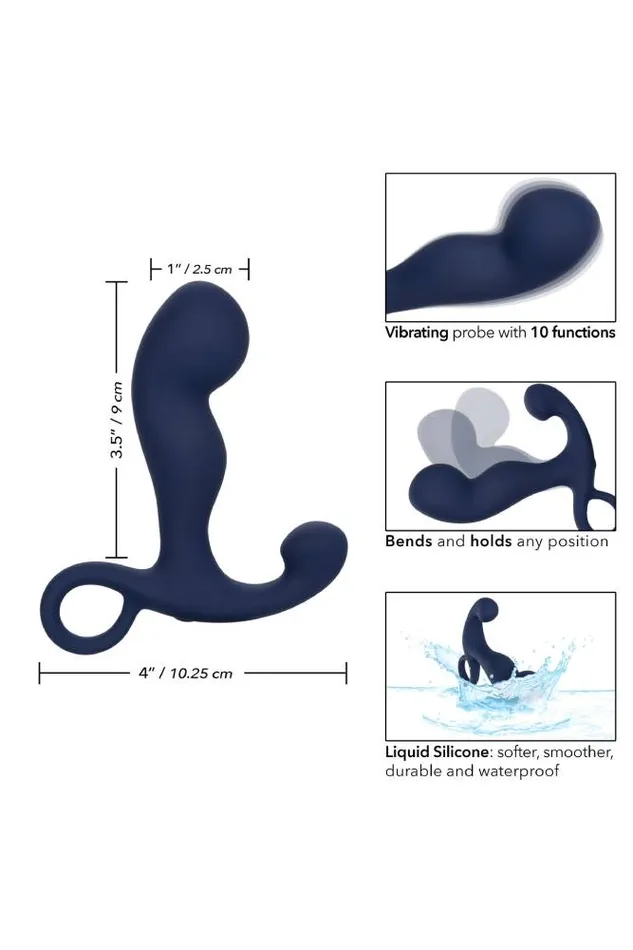 Cal Exotics Anal Cal Exotics Viceroy Rechargeable Command Probe Blue
