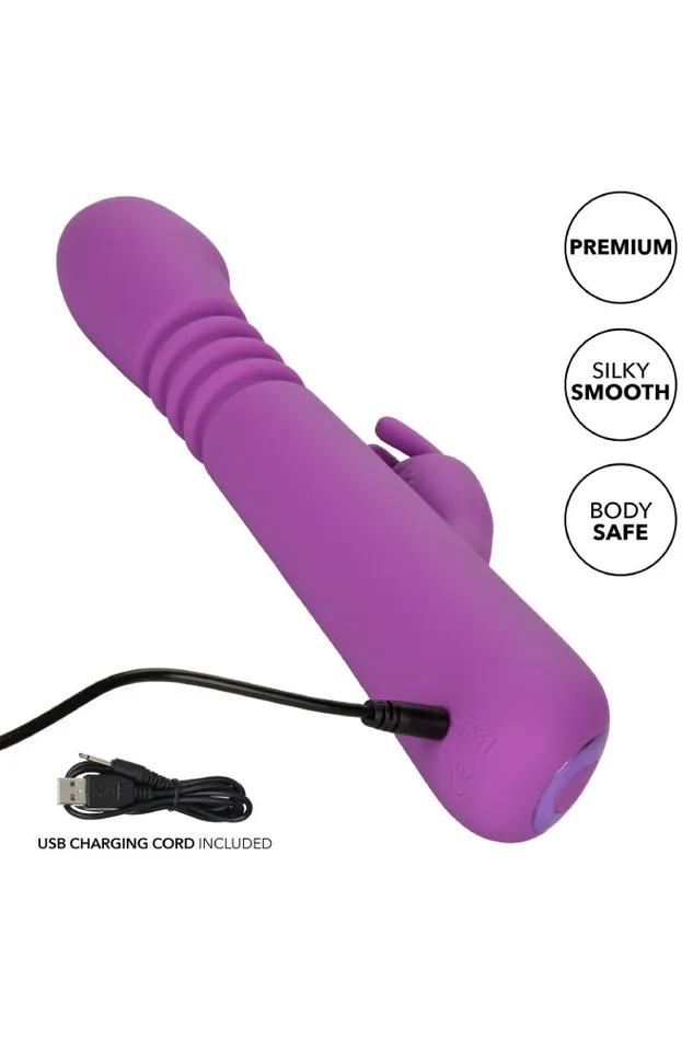 Cal Exotics Vibrators Cal Exotics Jack Rabbit Elite Thrusting Rabbit Vibrator Purple