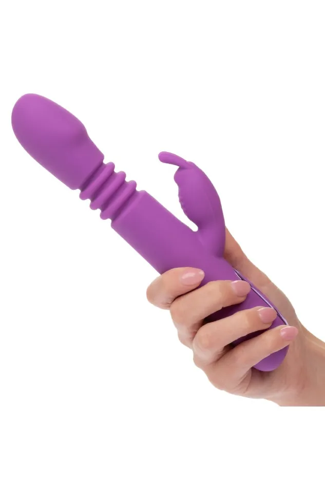 Cal Exotics Vibrators Cal Exotics Jack Rabbit Elite Thrusting Rabbit Vibrator Purple