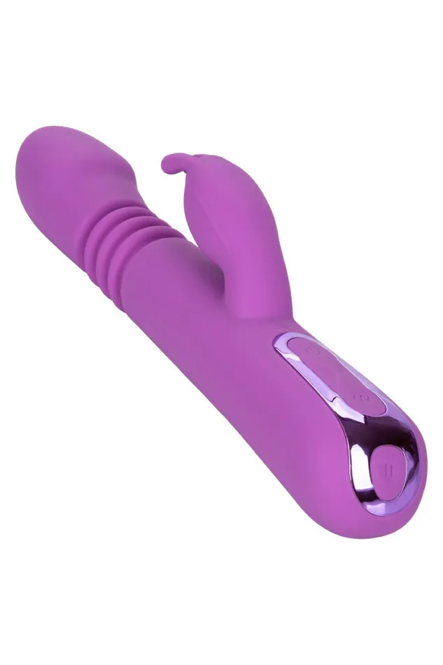 Cal Exotics Vibrators Cal Exotics Jack Rabbit Elite Thrusting Rabbit Vibrator Purple