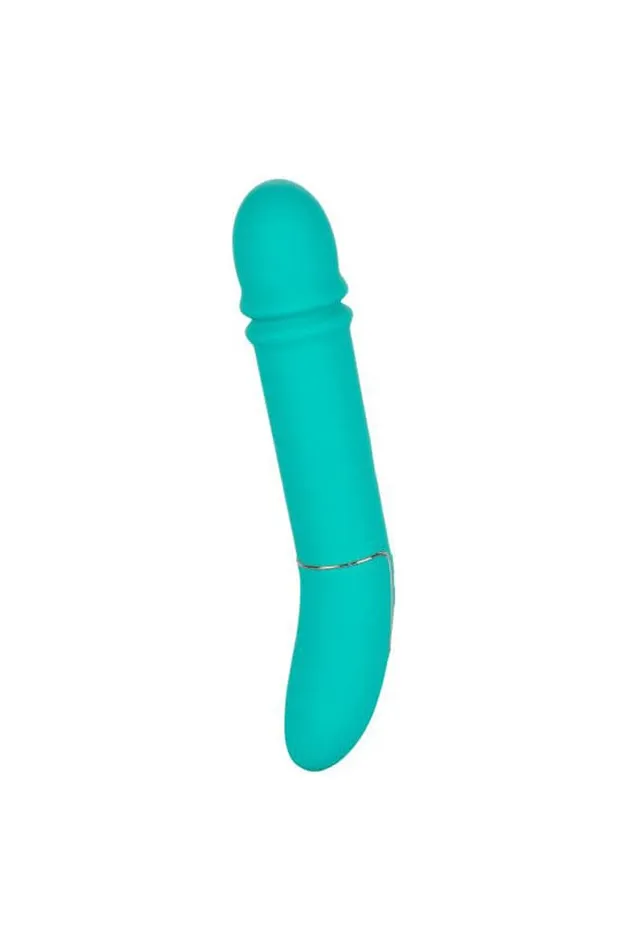 Cal Exotics Vibrators Cal Exotics Shameless Flirt Thrusting Vibrator Teal
