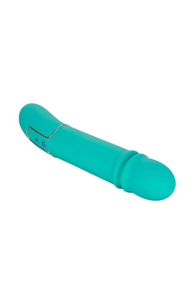 Cal Exotics Vibrators Cal Exotics Shameless Flirt Thrusting Vibrator Teal