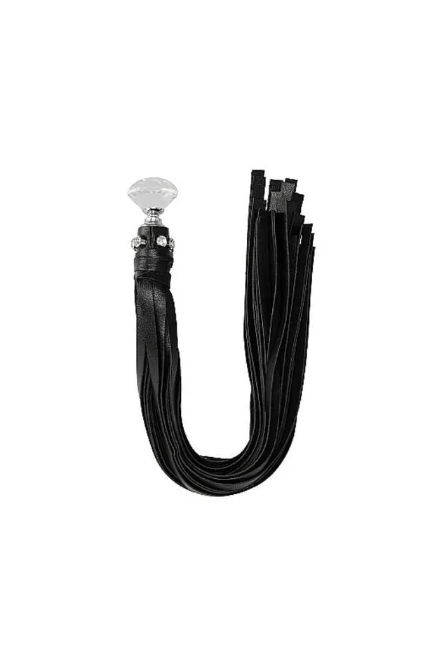 Vibrators Shots Toys Ouch by Shots Toys Diamond Studded Flogger Black