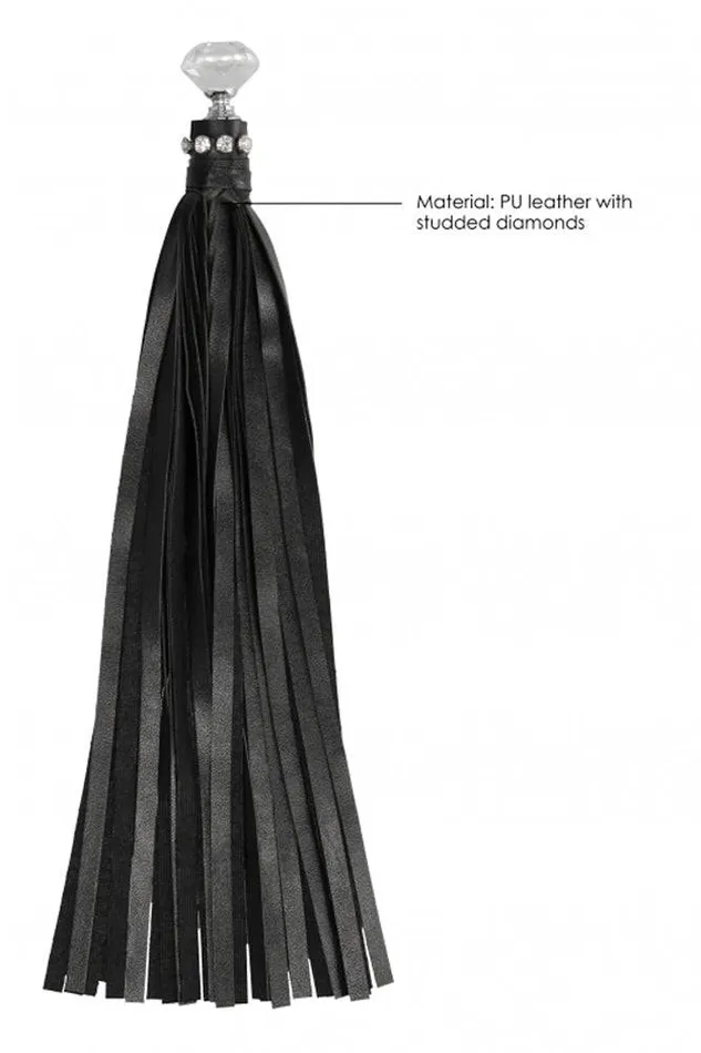 Vibrators Shots Toys Ouch by Shots Toys Diamond Studded Flogger Black